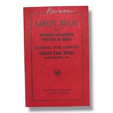 Vintage 1948 National Tube Company Safety Rules Brochure Pennsylvania S3A1 picture