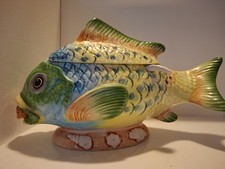 Majolica Vintage Fish-Shaped Tureen with Cover picture