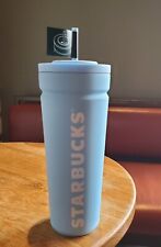 NWT Starbucks Vacuum Insulated Cold Cup Tumbler Twist Baby Pastrl Blue 24oz picture