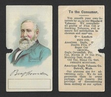 c1880's N309 American Eagle Tobacco Card - President Benjamin Harrison - Poor picture