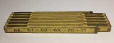 Vintage STANLEY Wooden Folding Ruler Zig Zag Rule Measure 35-105 Wood Tool picture