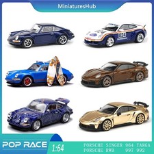 POP RACE 1:64 Porsche SINGER 964 License Plate RWB 997 992 True Scale Miniatures Alloy D picture