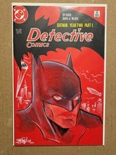 BATMAN Detective Comics #575 sketch variant OA by JESSE LUNDBERG wCOA picture
