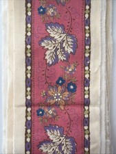 Vtg Charles Demery Tissu Souleiado French Cotton Fabric Border Strip Trim 10Yd picture