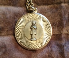 Vtg. 1979 St Pancras Church Medal, Glendale NY Jubilee, and Signed Emmons chain picture