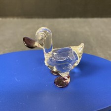 Handblown Art Glass Figurine Duck Mallard picture