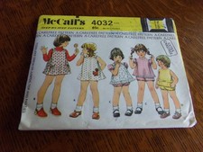 Little girl's or toddlers' dress, jumper, top & panties pattern, size 4, uncut picture