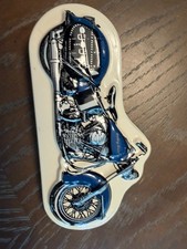 Harley Davidson Time Piece Blue Bike Tin picture