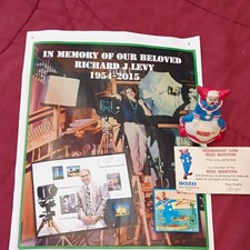 Bozo the Clown Vintage Plastic Figurine w/ Bozo Boosters Membership Card picture
