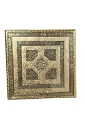 Golden oxidized  beautiful Bajot / Peete/ Puja stool Hindu religious usa Seller  picture