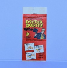 RARE 1967 Topps Doctor Dolittle Tattoo 1¢ Bubble Gum Wrapper - Red picture