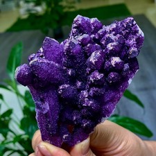 236G  Natural Inner Mongolia purple fluorite crystal calcite symbiotic mineral picture