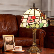 8in Single Head Tiffany Lighting Fixture, Dragonfly Stamen Glass Study Desk Lamp picture