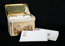 Vintage Washburn's Gold Medal Flour Recipe Card Holder Tin w/ Recipes EC (B2) picture