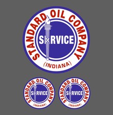 Standard Indiana Small Sizes Sticker Vintage look Vinyl Decals Made in USA - 3ea picture