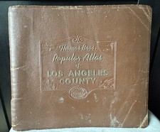 Vtg 1953 Thomas Bros Popular Atlas Los Angeles County Street Info Book-RARE picture