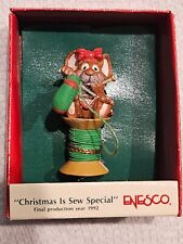 Sewing Ornaments Small Wonders  Christmas Is SEW SPECIAL Knitting Mouse 1992 picture