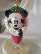 Christopher Radco Glass Mickey Mouse In Stocking 6 1/2