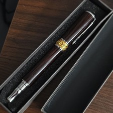 Broadwell - Wood Gold NOUVEAU SCEPTER Fountain Pen Iridium Germany picture