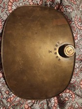 Vintage KRAUSS Brass Copper Curved Hot Water Bottle Belly Warmer picture