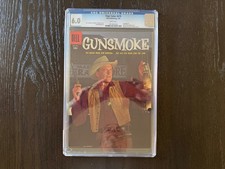Gunsmoke #1 (Four Color #679) CGC 6.0 Dell Publishing 2/56 White Pages CBS TV Sh picture