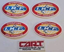 Lot of 4 Original IKF International Kart Federation + 1 Cart Champ Patches picture