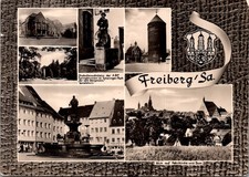 Freiberg Sa Germany Multi View Historic Buildings Real Photo RPPC Postcard picture