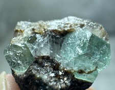 CT, Beryl Var High Quality Eye Clean Natural Emerald Crystal on Matrix,PK picture
