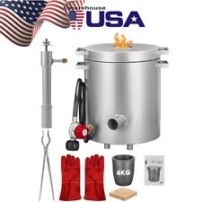 6KG Propane Melting Furnace Kit with Crucible and Tongs 2700°F for Metal Recycle picture