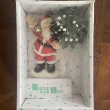 Vintage Christmas In Your Corner Santa With Mistletoe Decoration 1999 picture