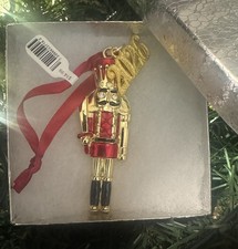 2026 Harvey Lewis Gold Nutcracker Christmas Tree Ornament, New w Gift Box picture
