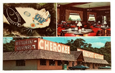 Cherokee Trading Post Restaurant Handmade Indian Goods WV Postcard c1970s picture