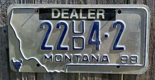 MONTANA License Plate Embossed Raised Letters picture