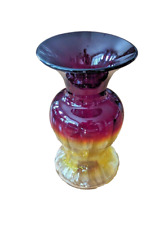 Blenko Handcraft Blown Glass Vase Red 10