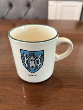 KELLY - Family Crest Coat of Arms Coffee Mug Dublin Ireland Vtg Irish picture