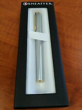 Sheaffer Agio-Brushed Chrome with 22K Gold Plate- Fine Nib Fountain Pen  picture