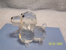 Crystal Cut Glass Dog Figurine New No Box  Approx. 3.25