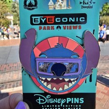 Disney 2026 Eyeconic Stitch Park Views LE 3000 Magic Key Quarterly Pin 4 Of 4 picture