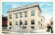 Postcard MA Bristol County Fall River Second District Court 1920s S19 picture