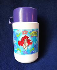 VINTAGE 1990's Disney's The Little Mermaid Ariel Plastic Thermos 6
