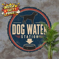 Puppy Food Bowl Dog Lover Cafe Metal Tin Sign Funny Pet Care Wall Decor Plaque picture