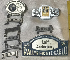 Vintage BMW Car Club Badges ‘85 RALLYE MONTE-CARLO Europa Germany 77 78 86 87 93 picture