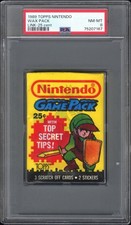 Topps 1989 Nintendo WAX PACK Legend of Zelda Link Sticker PSA 8 NM-MT picture