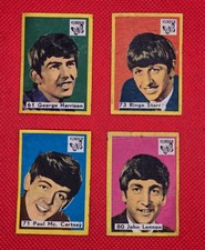 Beatles Matchbox Vlinder Labels 1964 Cards Set of 4 McCartney Lennon Harrison  picture