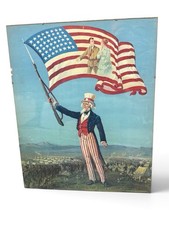 Antique WWI Poster 1917 Uncle Sam The Love of Freedom M.A. Stern Lithograph picture