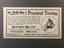 1897 Columbia Bicycle Advertisement Handout Pope MFG Co. picture