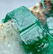 67 Carats Well Terminated Top Green Swat Emerald Crystals On Matrix @PAK picture