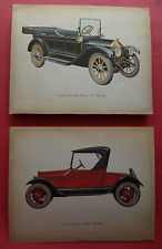 2-Vint 8''x10'' prints *1912 Class 6 Touring & 1921 '490' Roadster* by Chevrolet picture