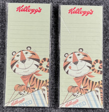 Vintage Kellogg's Tony the Tiger MAGNETIC SHOPPING LIST notepad lot of 2 NEW picture