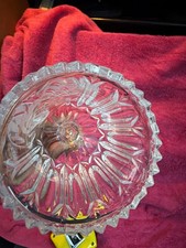 Hofbauer Byrdes Lead Crystal Bell Shaped Etched Bird Germany 1980s picture